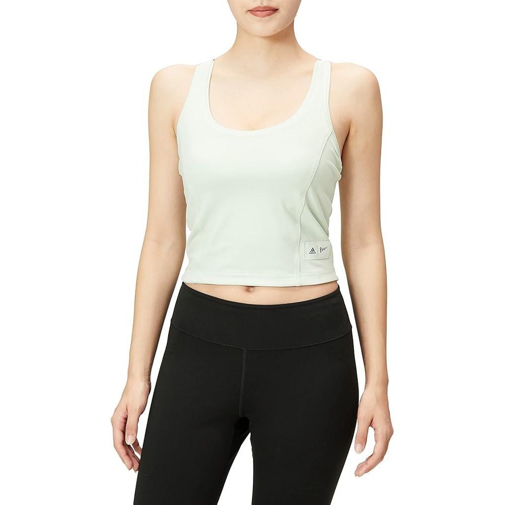 Adidas Parley For The Oceans Crop Top Womens Large Green Activewear Tank